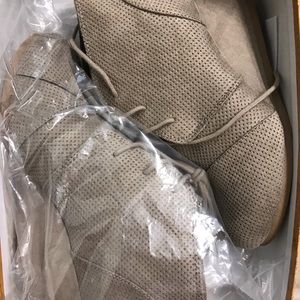 Tan Wedge booties size 9.5